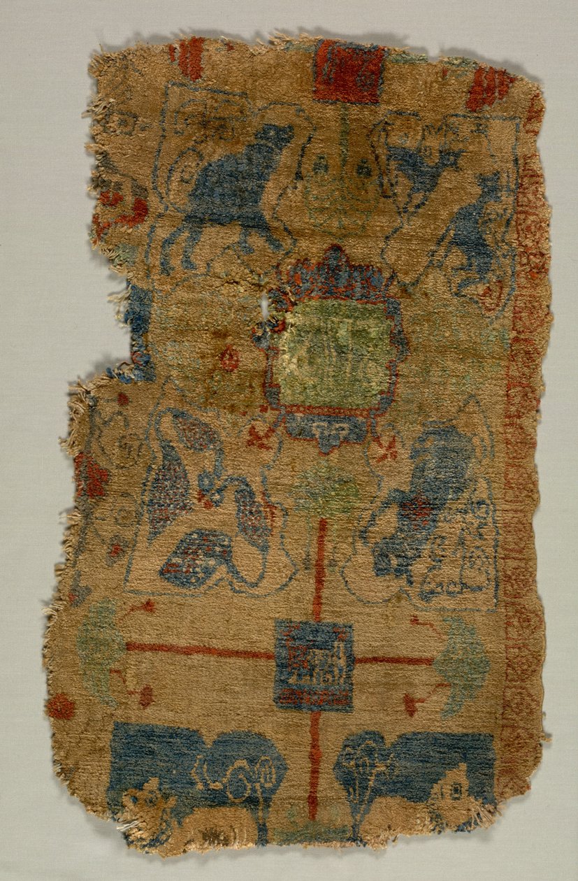 Tapijtfragment, ca. 1400s door Unbekannt