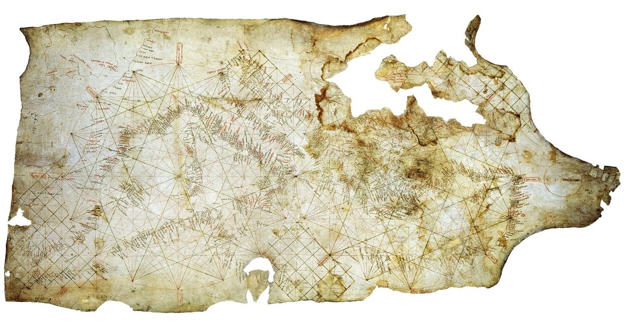 Carta Pisana, ca. 1275-1300 door Unbekannt