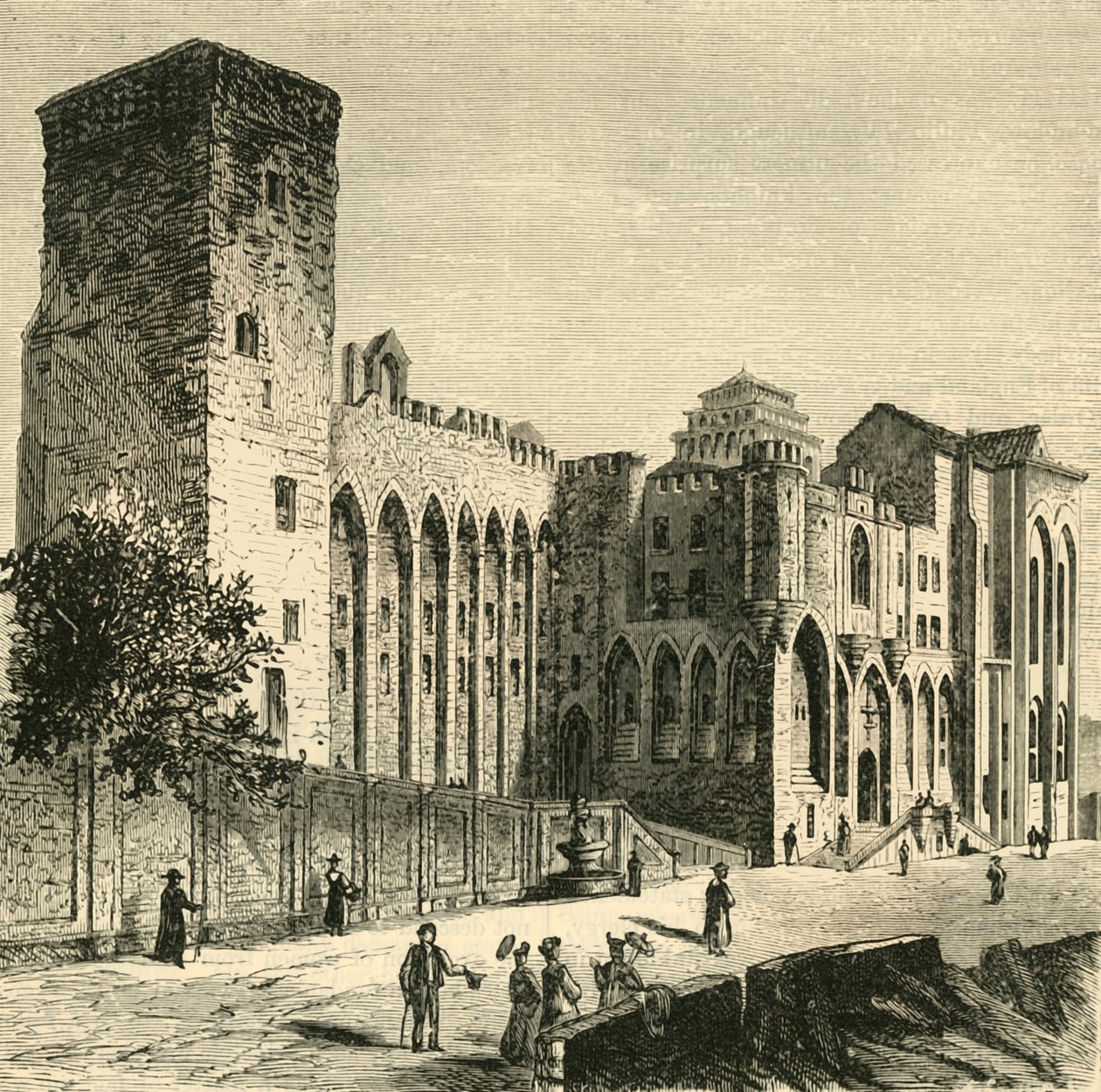 Kasteel van de Pausen, Avignon, 1890 door Unbekannt