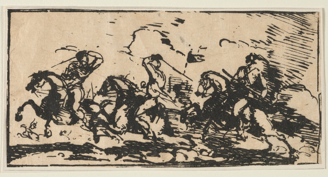 Cavaleriegevecht, ca. 1803 door Unbekannt