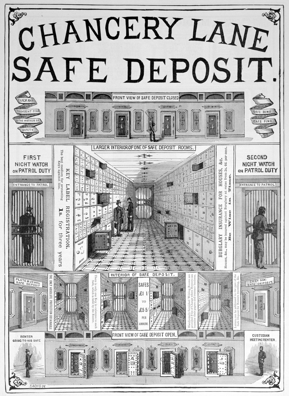 Chancery Lane kluisfaciliteit, 1893 door Unbekannt