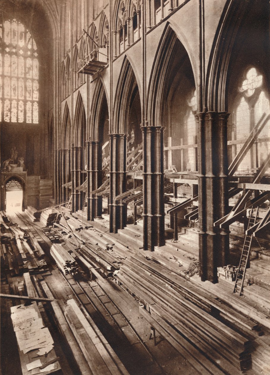 Verandering van het interieur van de abdij, 1937 door Unbekannt