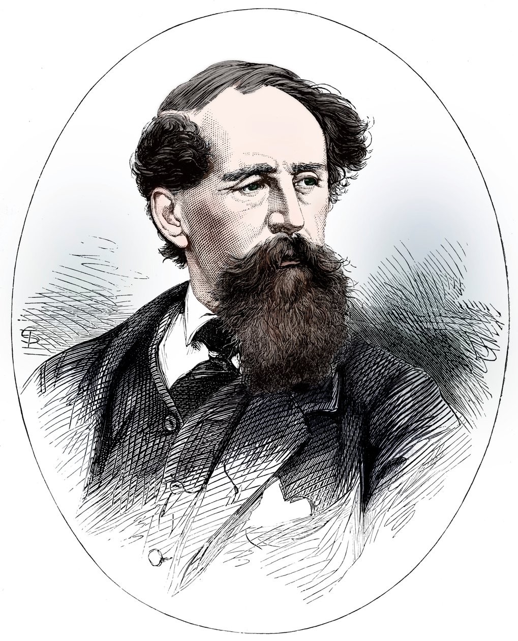 Charles Dickens, 19e eeuwse Engelse romanschrijver door Unbekannt