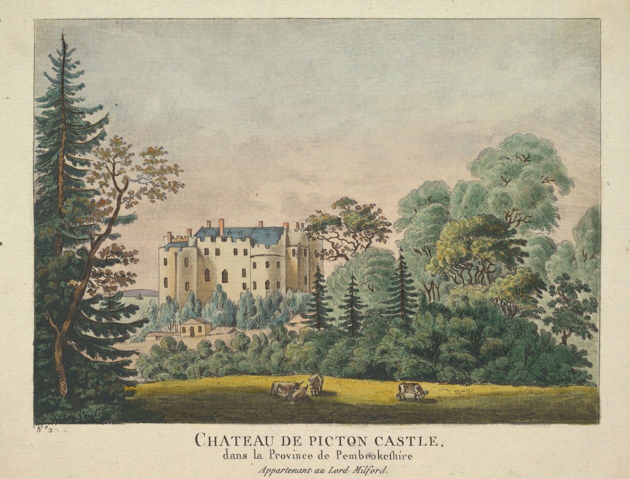 Kasteel van Picton door Unbekannt