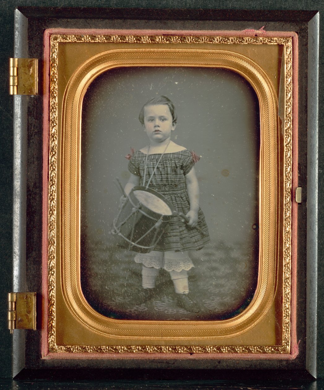 Kind met Trommel, 1850s door Unbekannt