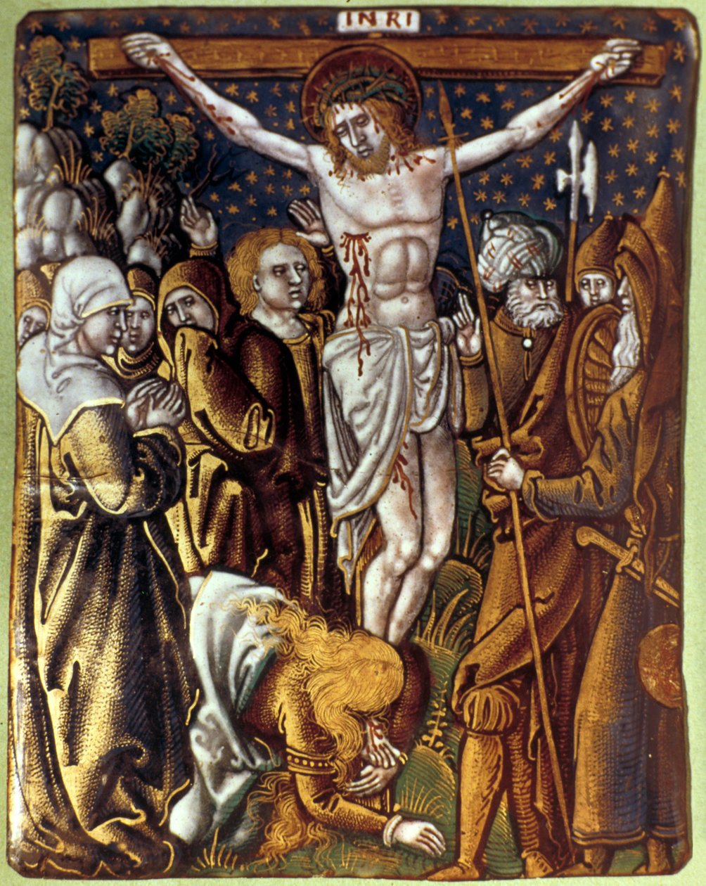 Christus aan het kruis, 16e eeuw door Unbekannt