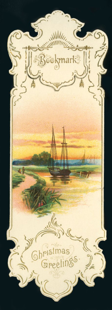 Kerstgroeten - Bladwijzer, ca. 1900 door Unbekannt