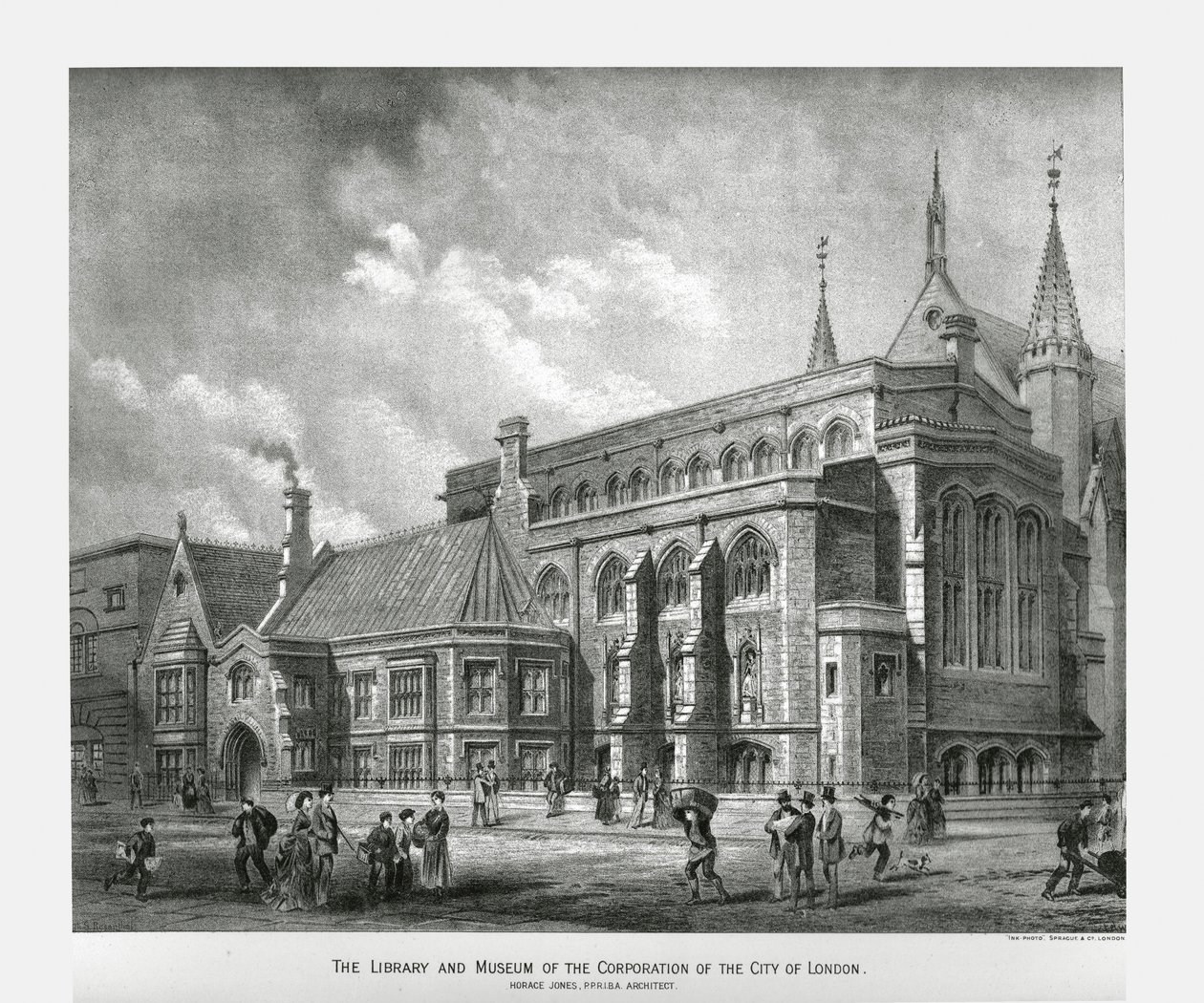 Stadsbibliotheek en Museum van Londen, 1886 door Unbekannt