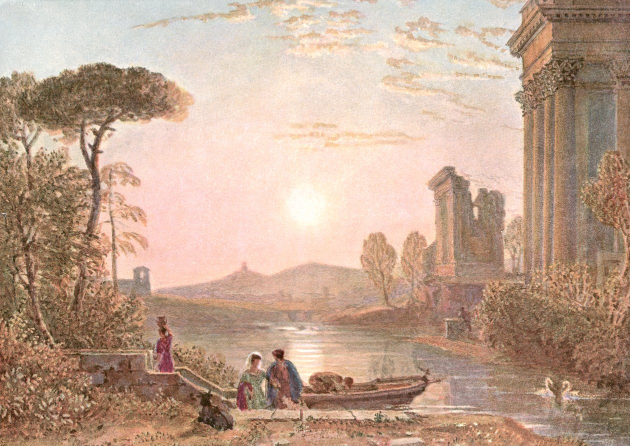 Klassiek Landschap, ca. 1900 door Unbekannt