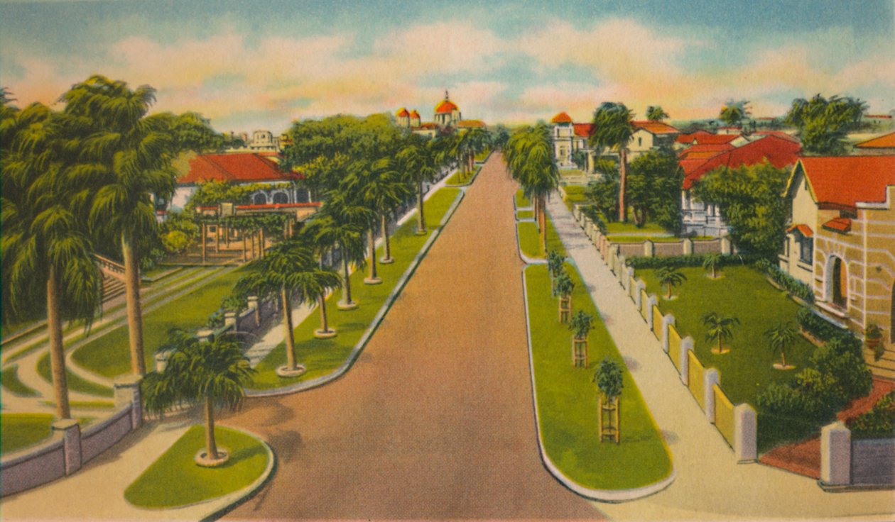 Colombia Avenue, Barranquilla, ca. 1940s door Unbekannt