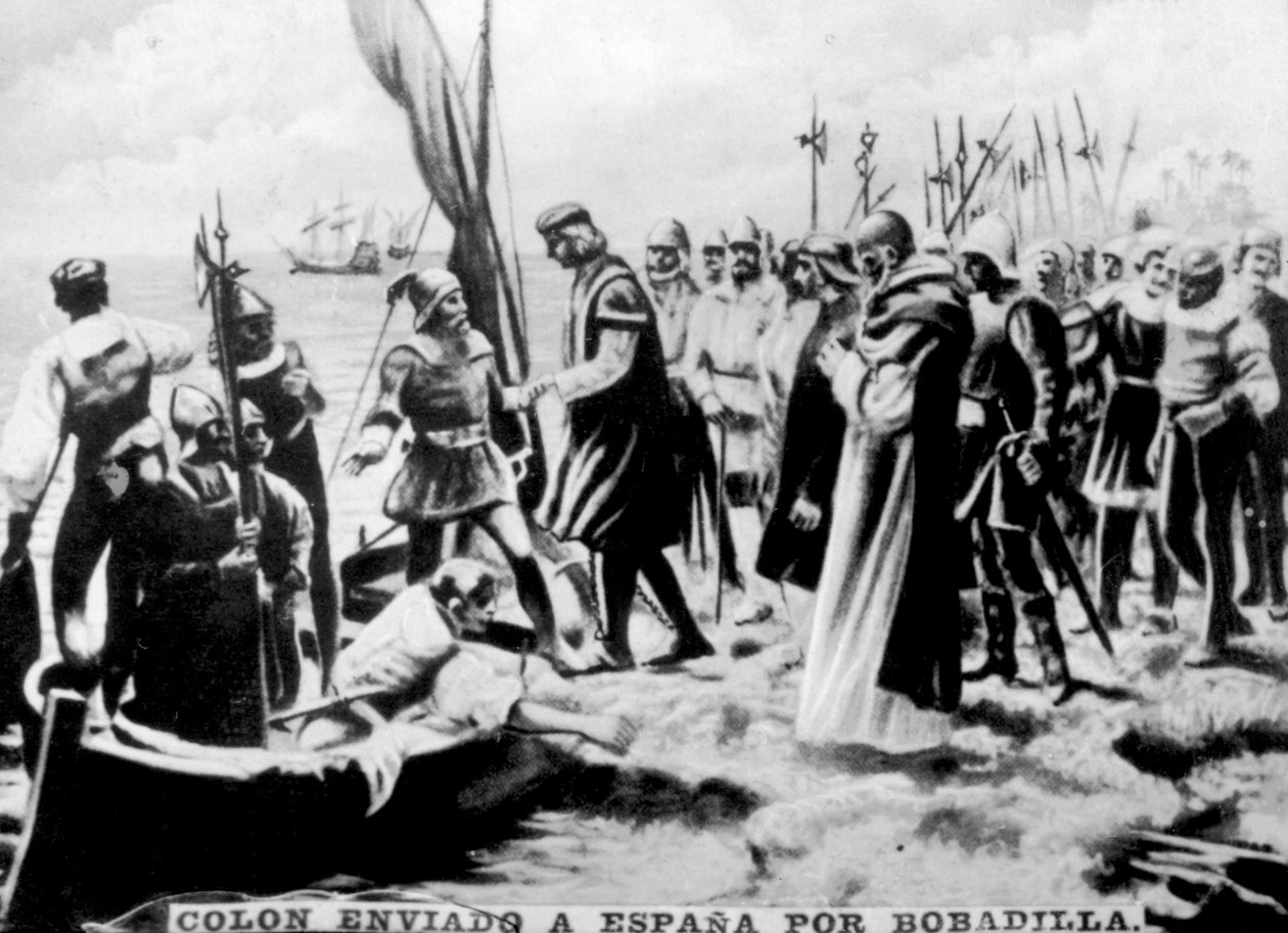 Columbus naar Spanje gestuurd door Unbekannt