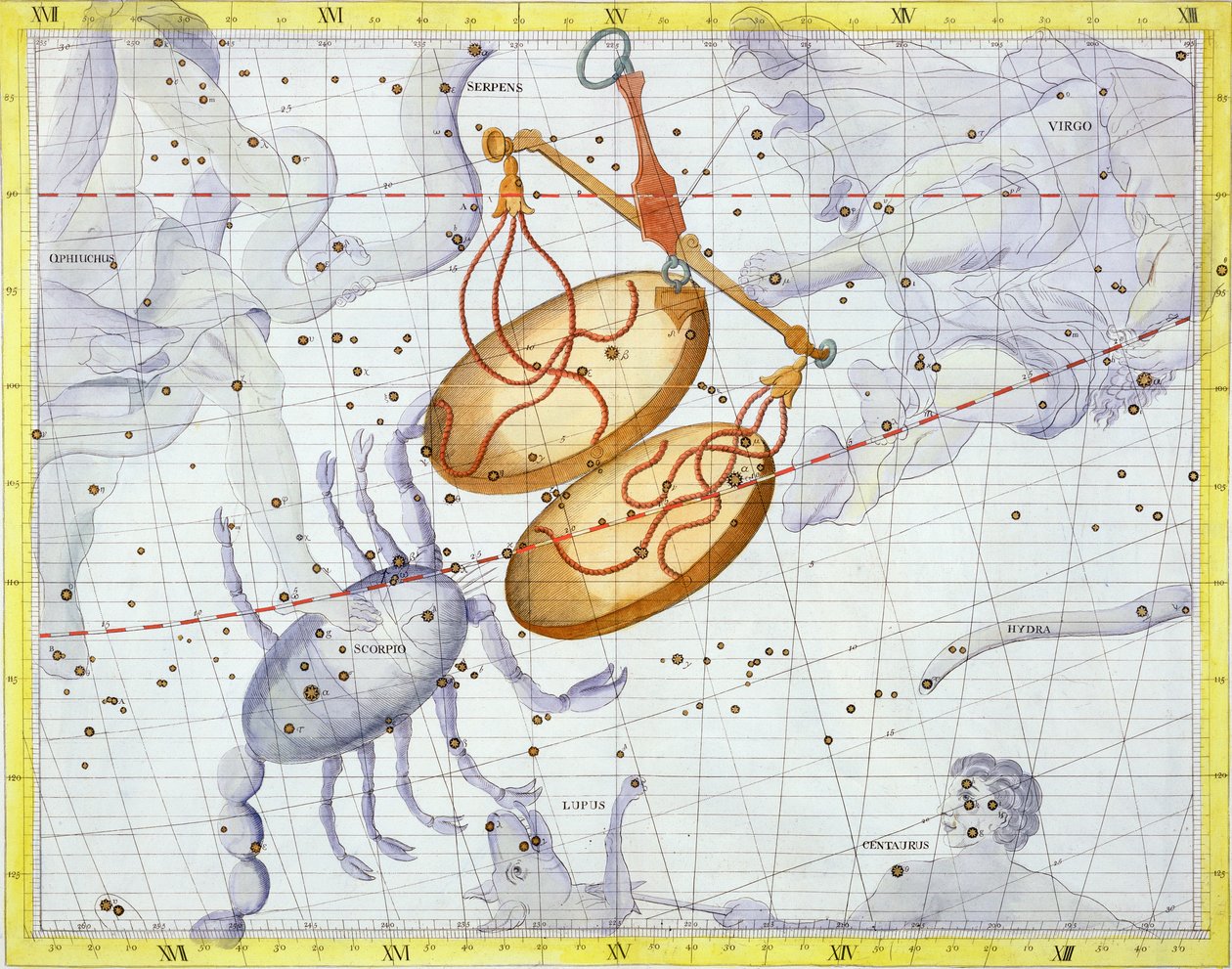 Constellatie van Weegschaal door Unbekannt