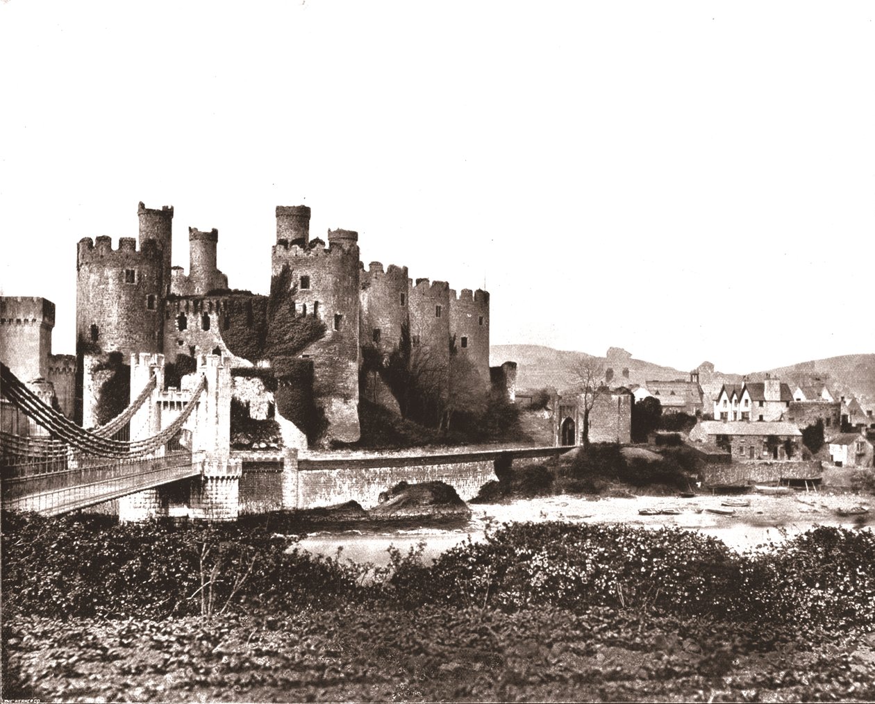 Conway Castle, Noord-Wales door Unbekannt