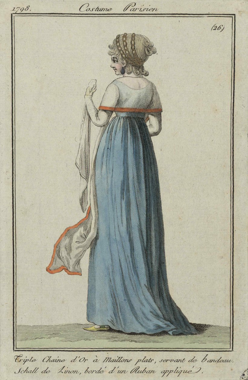 Parijse Kostuum, 1798 door Unbekannt
