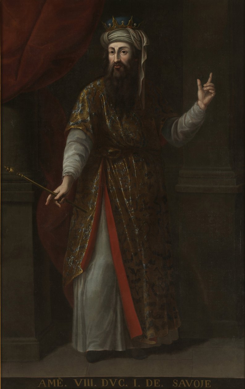 Graaf Amadeus VIII van Savoye 1383-1451 door Unbekannt