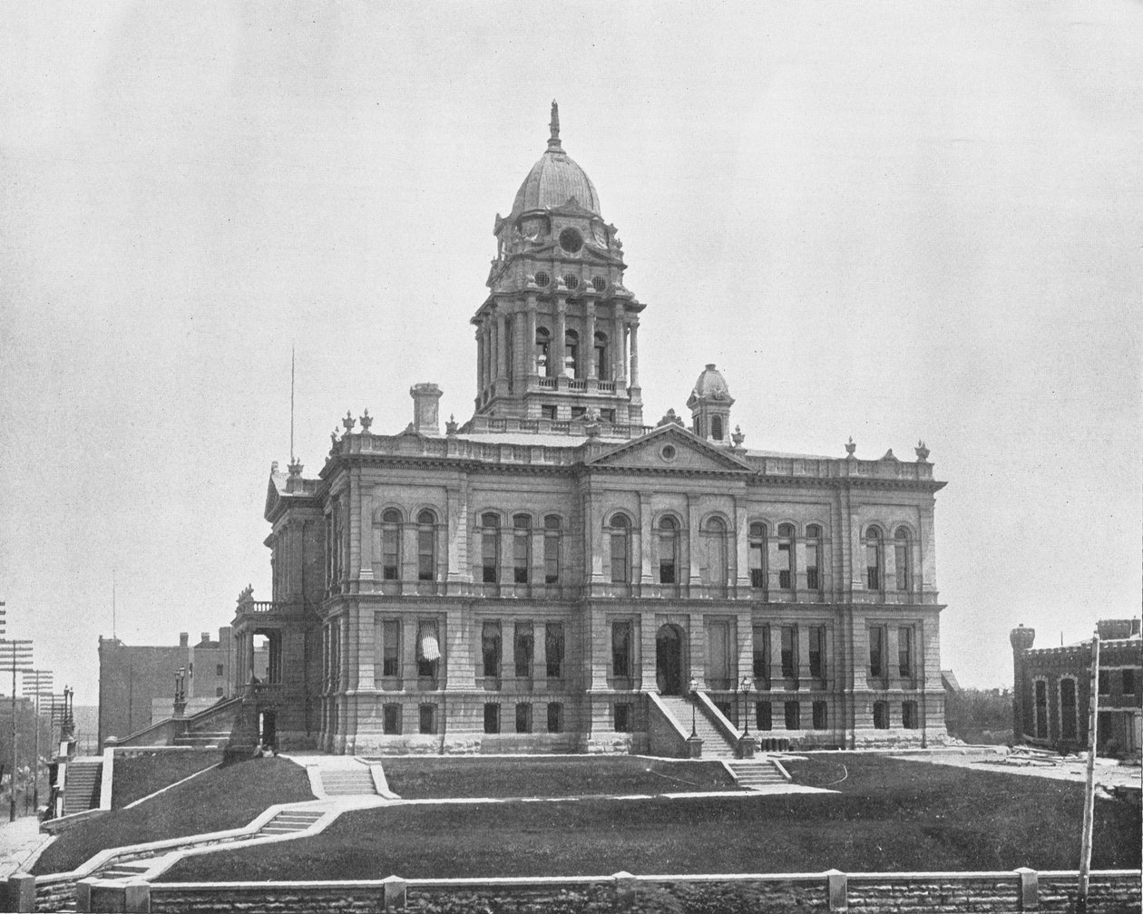Gerechtsgebouw, Omaha, Nebraska, VS, ca. 1900 door Unbekannt