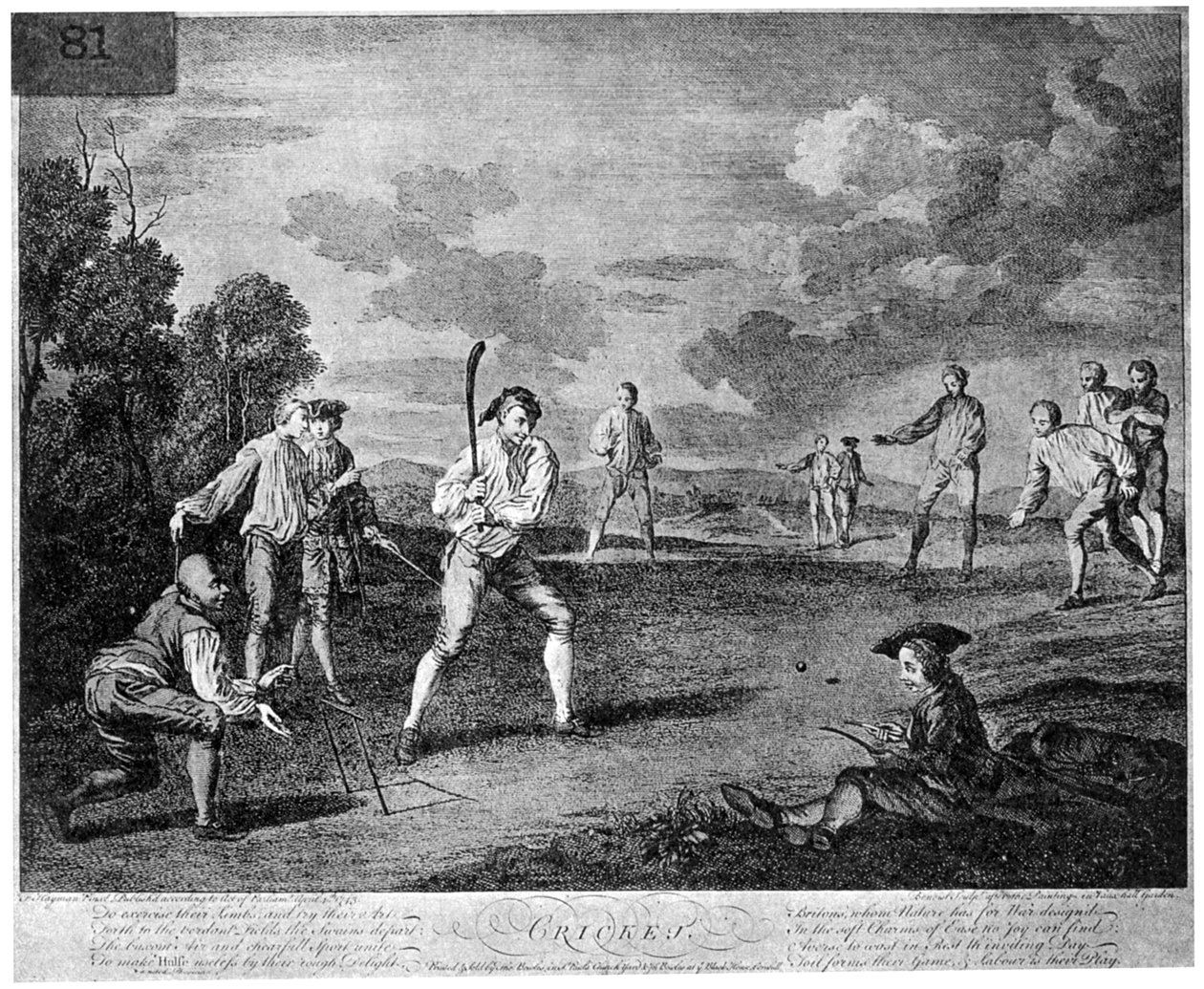 Cricket in 1743, 1912 door Unbekannt