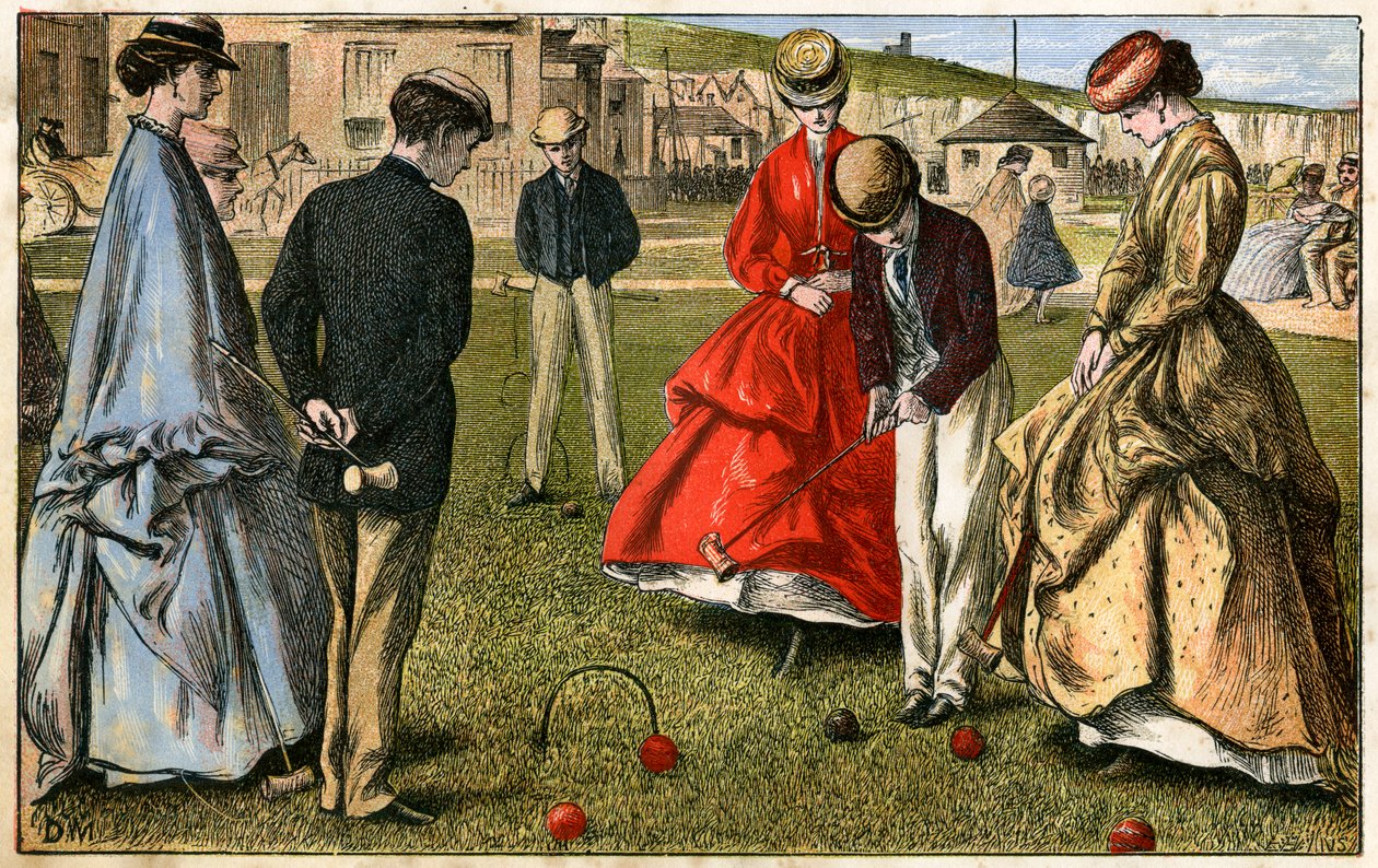 Croquet, 19e eeuw door Unbekannt