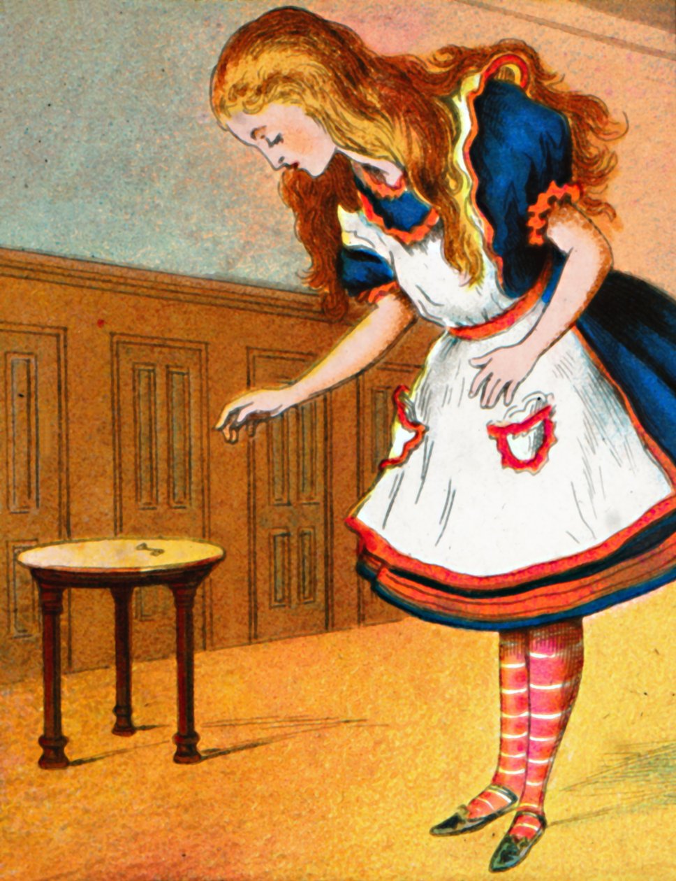 Curiouser and curiouser, riep Alice, ca. 1900 door Unbekannt