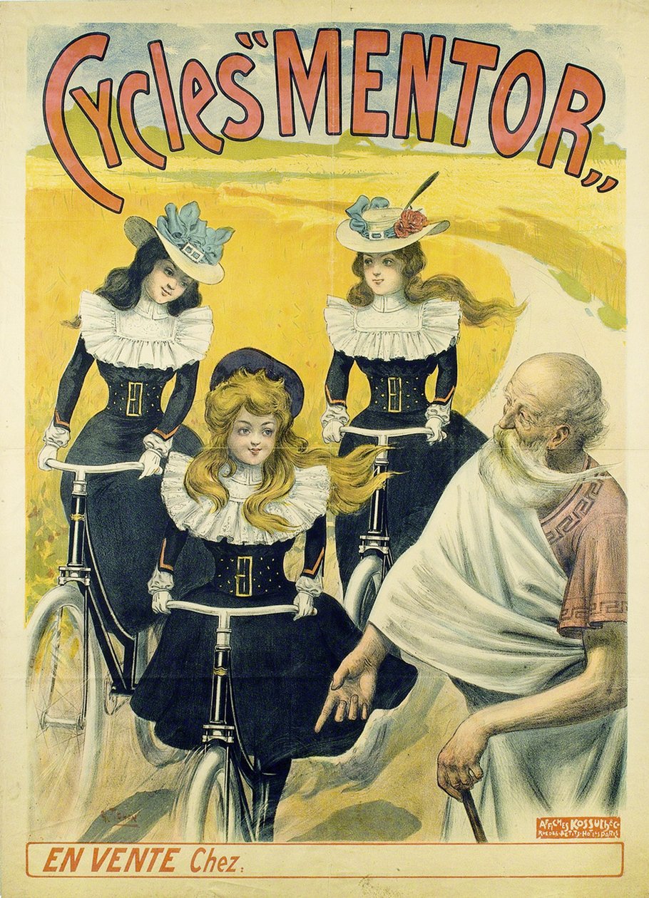 Cycles Mentor Poster, ca. 1896 door Unbekannt