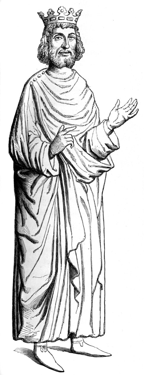 Dagobert I 603-689, Merovingische koning, 16e eeuw, 1849 door Unbekannt