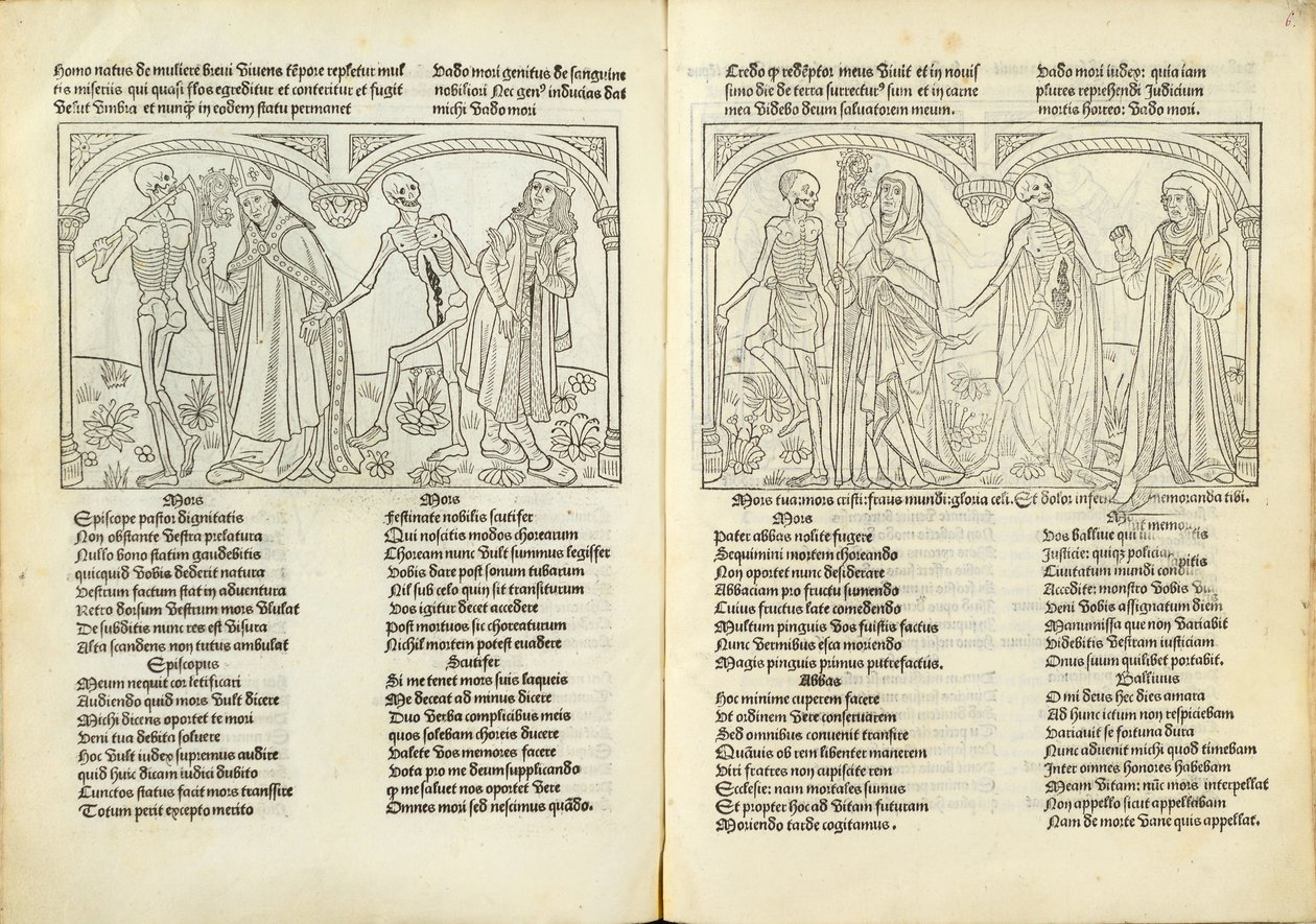 Danse macabre, 1490 door Unbekannt