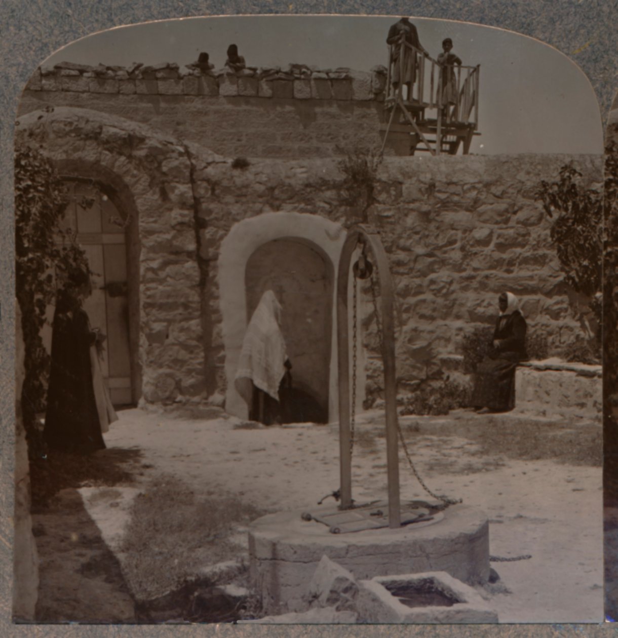 Davids bron aan de rand van Bethlehem, ca. 1900 door Unbekannt