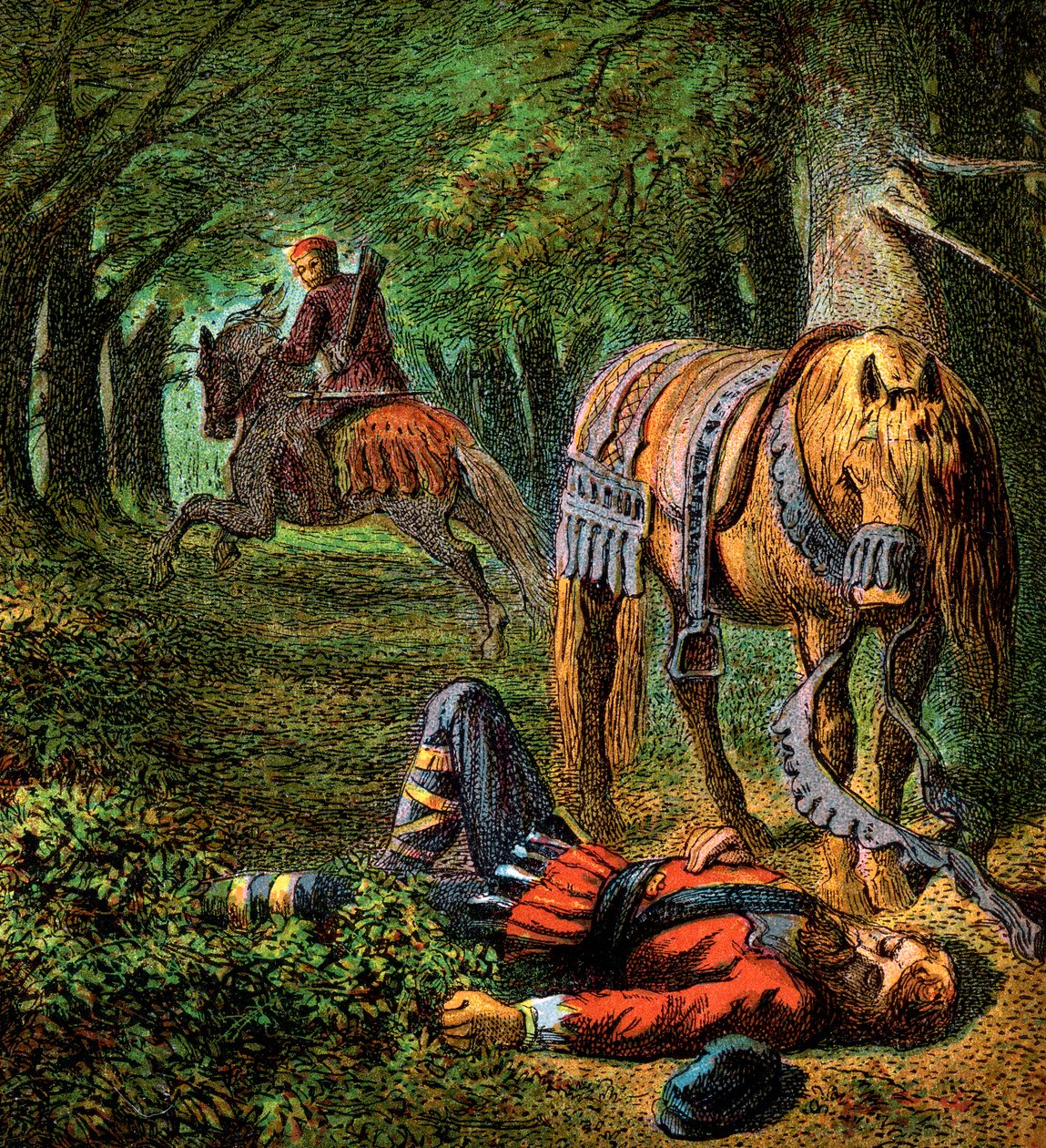 Dood van Willem de Tweede, 1100, ca. 1850 door Unbekannt