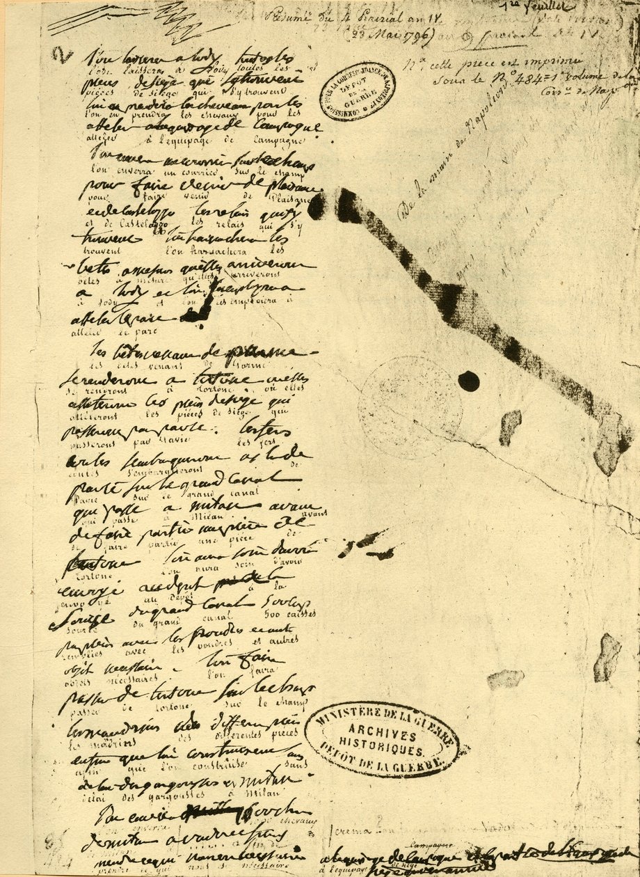 Besluit van Napoleon Bonaparte, 23 mei 1796, 1921 door Unbekannt