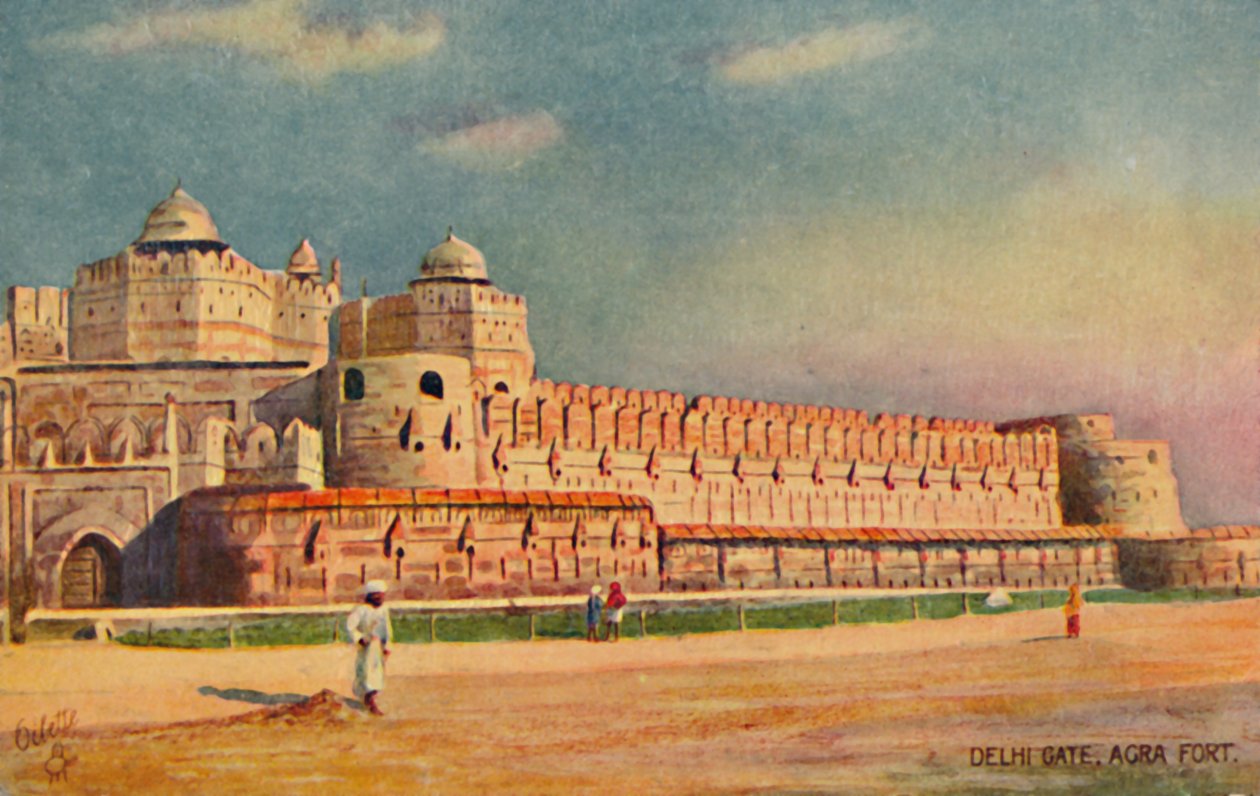 Delhi-poort, Agra Fort door Unbekannt