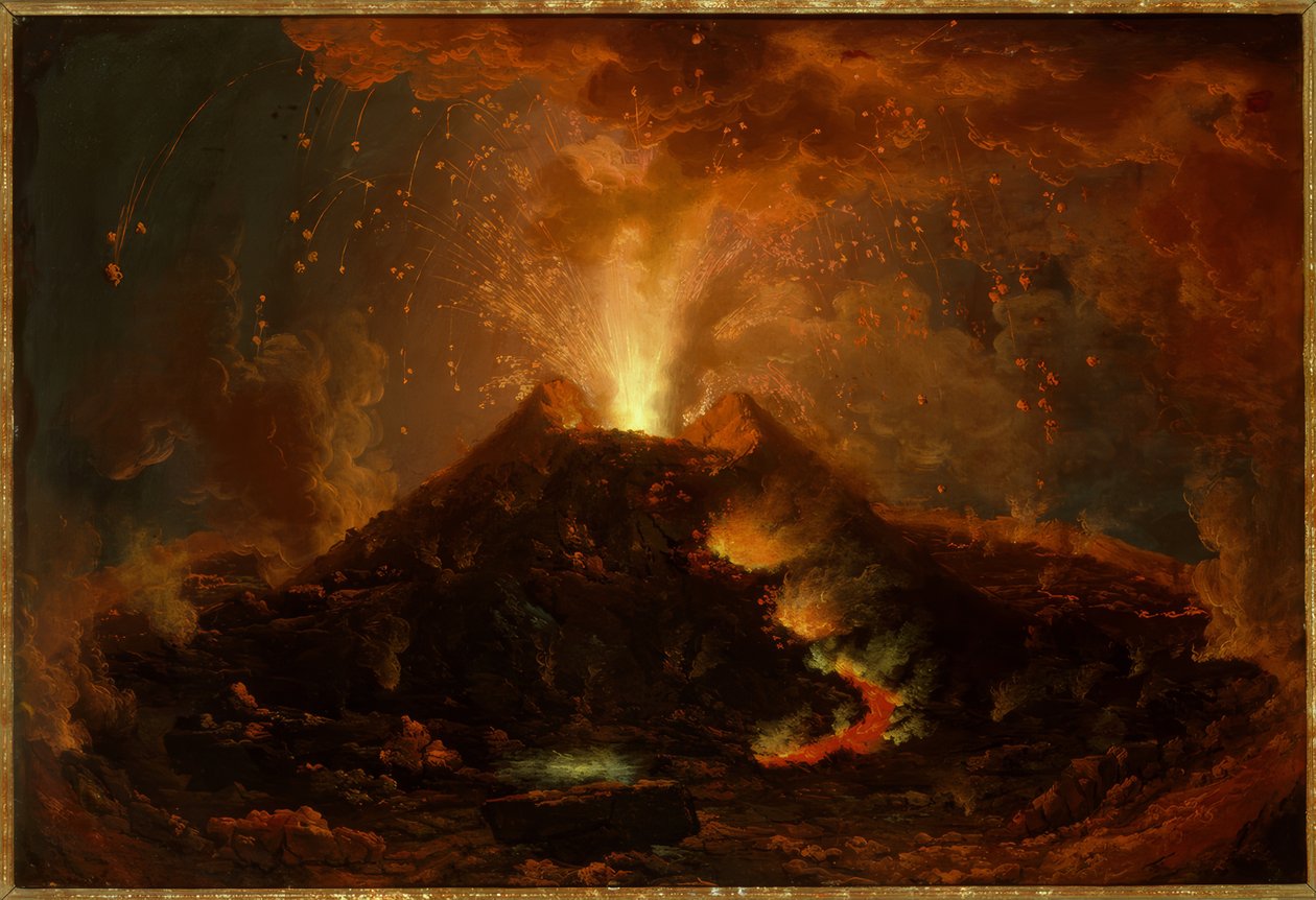 De uitbarsting van de Vesuvius door Unbekannt