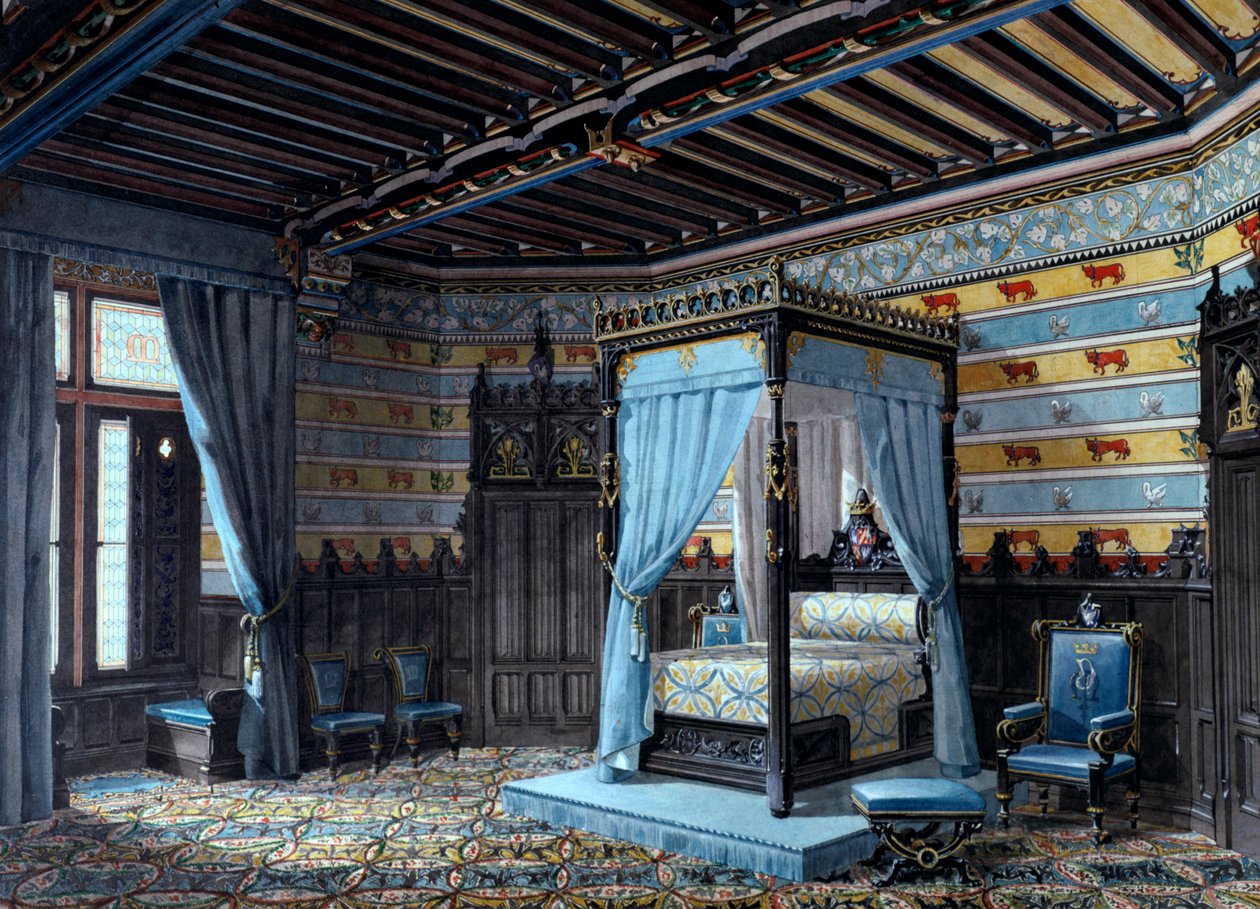 Ontwerp voor een interieur, 1868 door Unbekannt