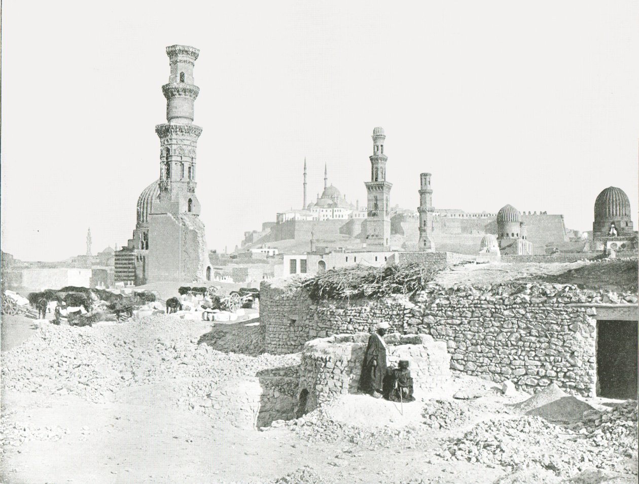 Verre uitzicht op de Citadel, Caïro, Egypte, 1895 door Unbekannt