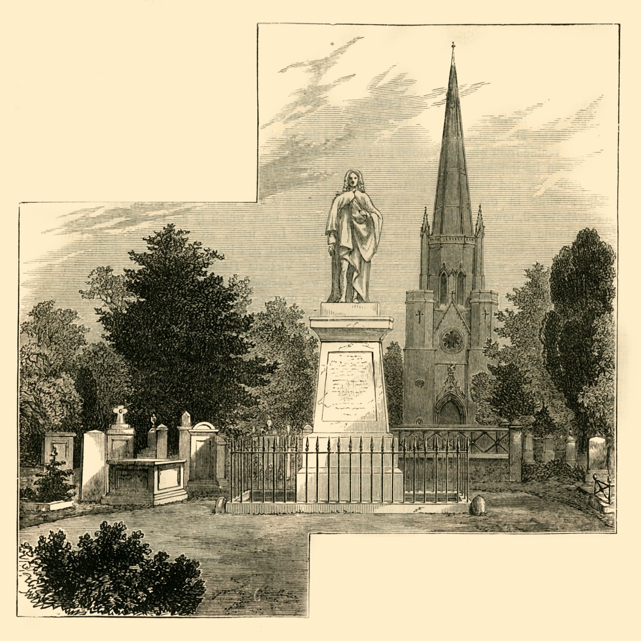 Dr. Watts Monument, Abney Park Cemetery, ca. 1876 door Unbekannt