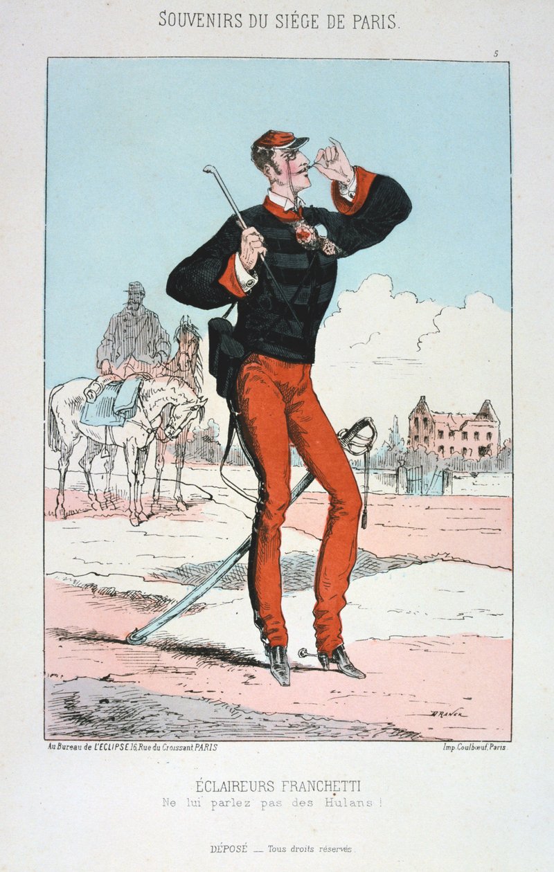 Eclaireurs Franchetti, Beleg van Parijs, 1870-1871 door Unbekannt