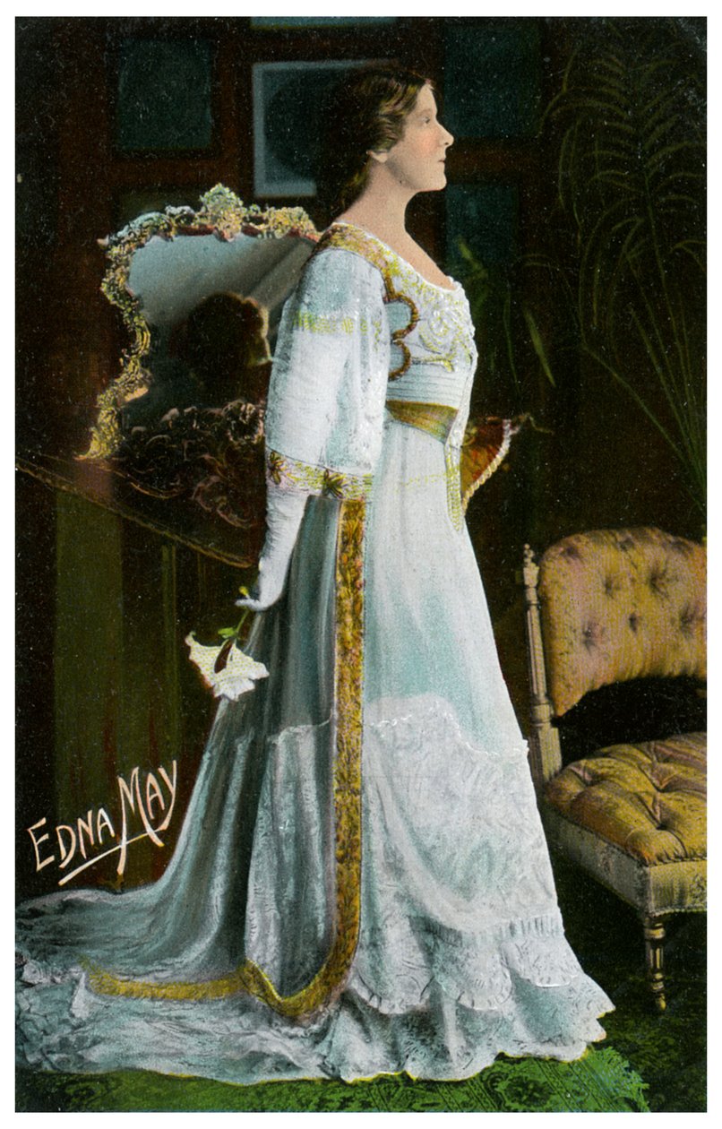 Edna May, Amerikaanse actrice en zangeres, ca. 1900-1919 door Unbekannt