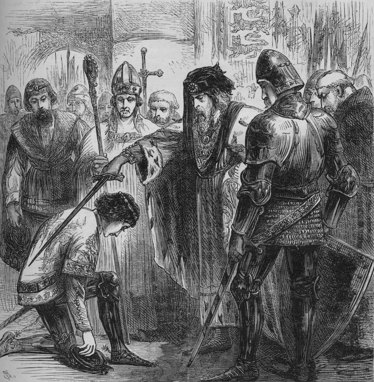 Edward III. Riddert de Zwarte Prins, 1384 door Unbekannt