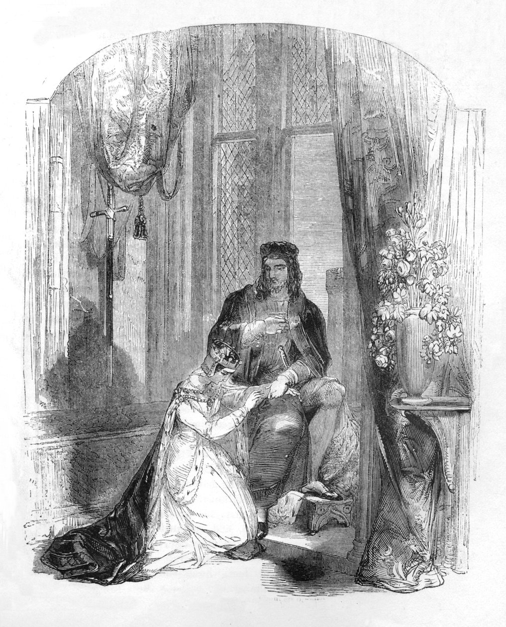 Edward III en de Gravin van Salisbury door Unbekannt