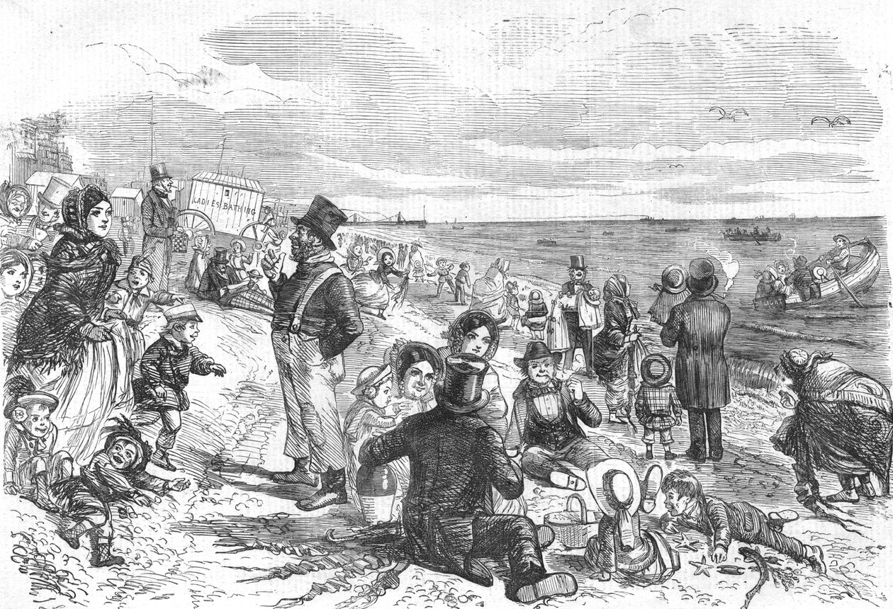 Acht uur aan zee, 1856 door Unbekannt