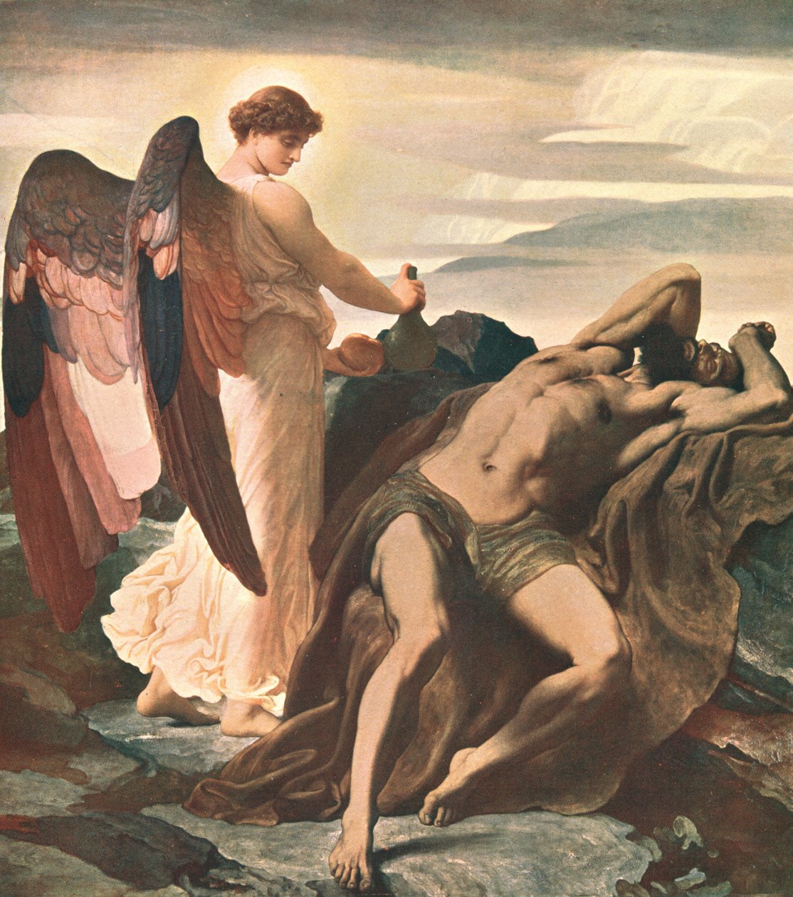Elia in de Wildernis, 1877-1878 door Unbekannt