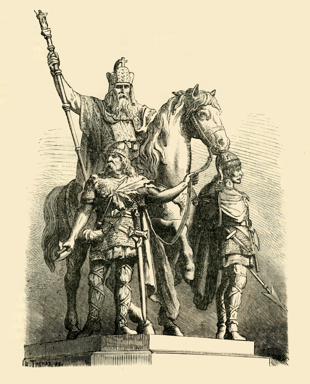 Ruiterstandbeeld van Karel de Grote, Parijs, 1890 door Unbekannt