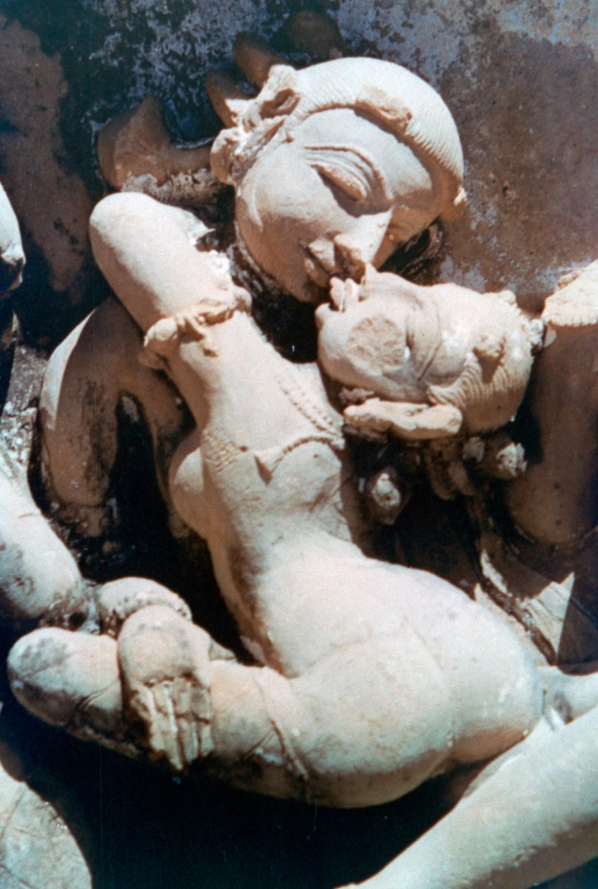 Erotisch Beeldhouwwerk, Khajuraho, India, ca. 950-1050, 20e eeuw door Unbekannt