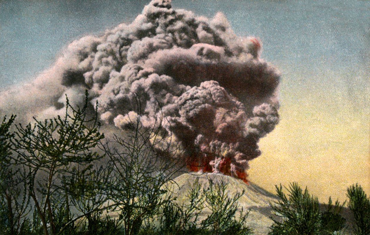 Uitbarsting van de Vesuvius, Italië, april 1906 door Unbekannt