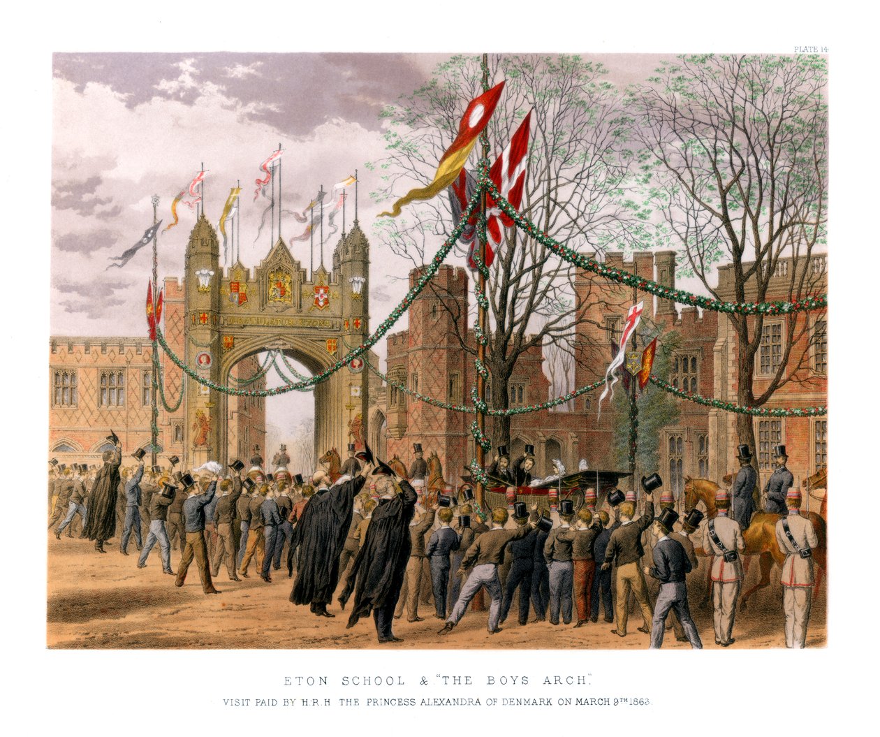 Eton School & The Boys Arch, 19e eeuw door Unbekannt