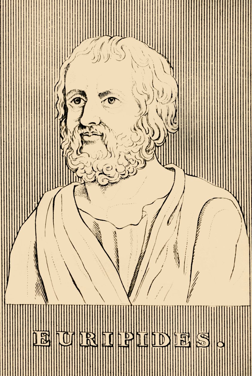 Euripides, ca. 480-406 v.Chr., 1830 door Unbekannt