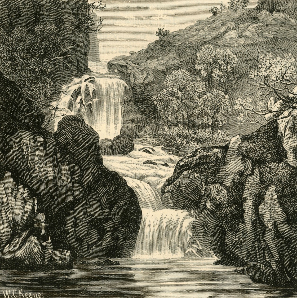 Herfst in de Devils Glen, 1898 door Unbekannt