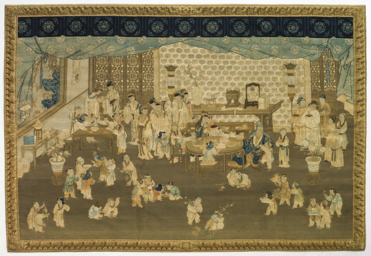 Familiebijeenkomst op nieuwjaarsochtend, 1700s door Unbekannt