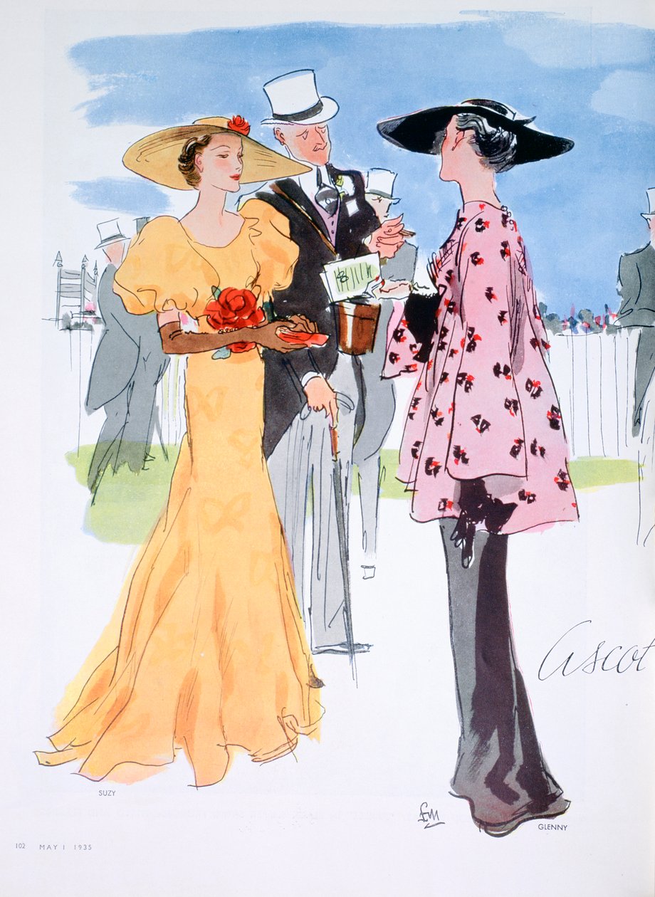 Mode-illustratie, 1935 door Unbekannt