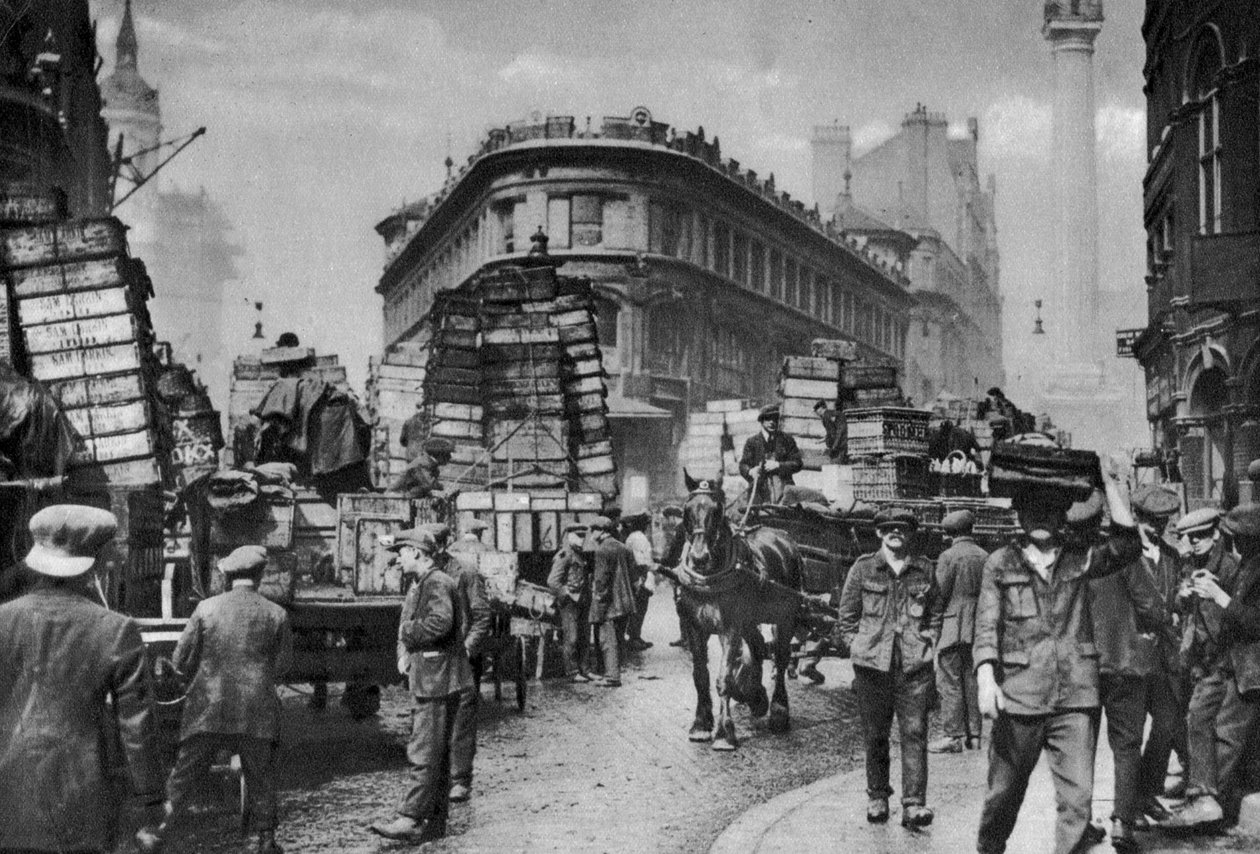 Vishavenarbeiders in Billingsgate, Londen, 1926-1927 door Unbekannt