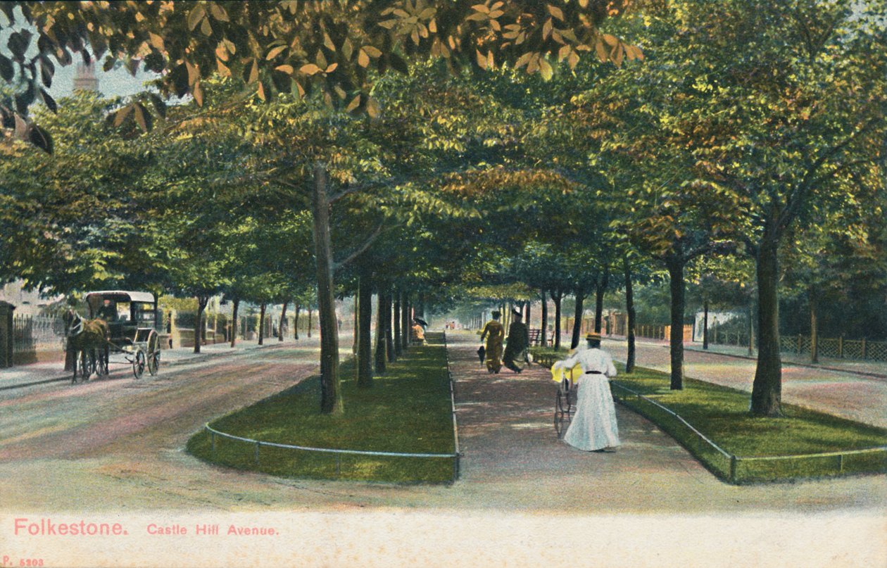 Folkestone. Castle Hill Avenue, eind 19e-begin 20e eeuw door Unbekannt